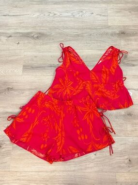 a new day Hot Pink and Orange Tropical Two-Piece Set
